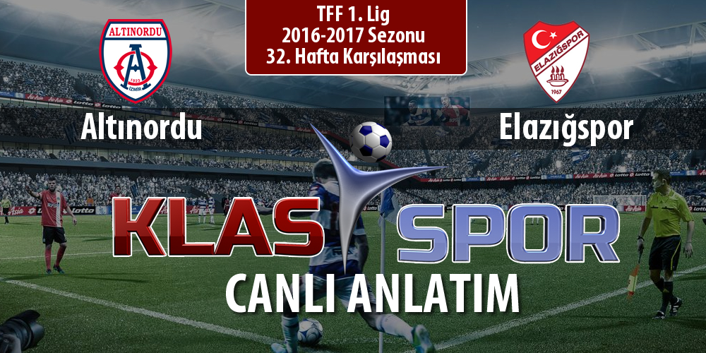 İşte Altınordu - Elazığspor maçında ilk 11'ler