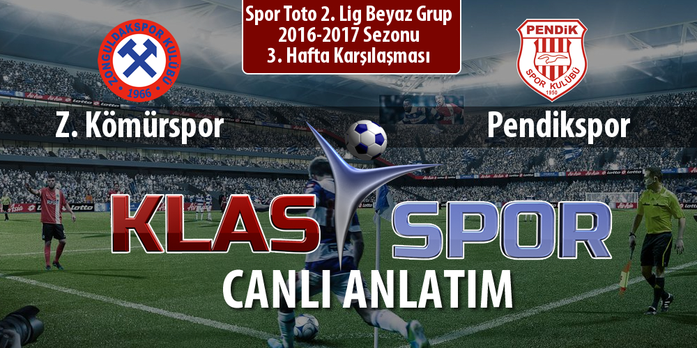 Z. Kömürspor - Pendikspor maç kadroları belli oldu...