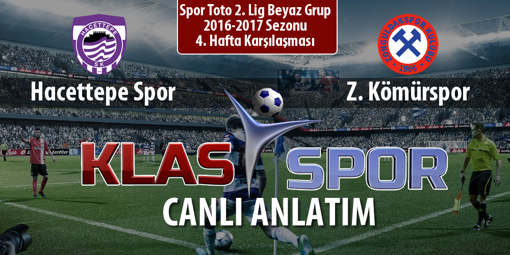 İşte Hacettepe Spor - Z. Kömürspor maçında ilk 11'ler