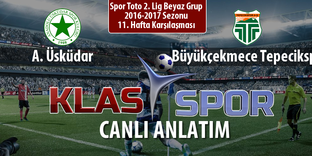 İşte A. Üsküdar - Büyükçekmece Tepecikspor maçında ilk 11'ler