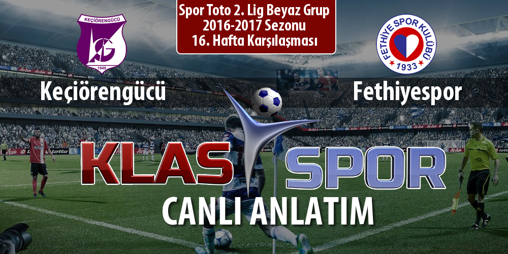 Keçiörengücü - Fethiyespor maç kadroları belli oldu...