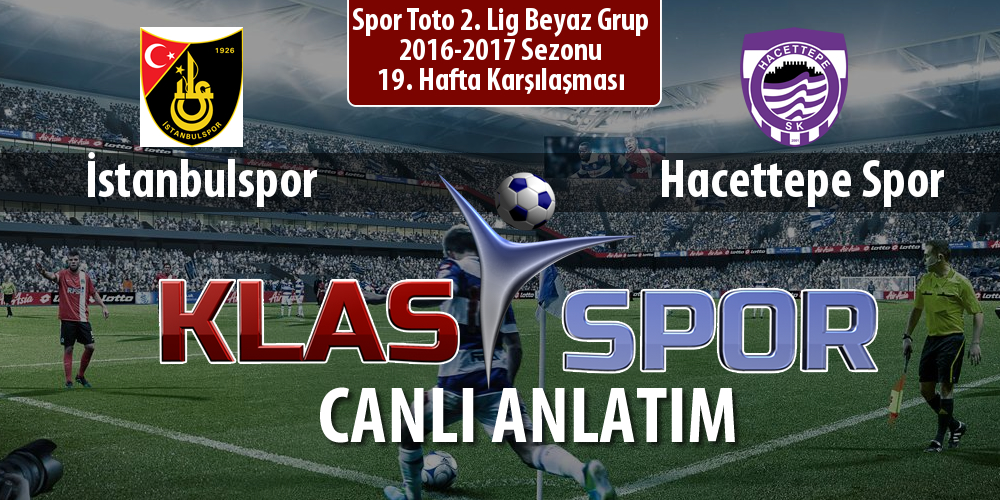 İstanbulspor - Hacettepe Spor maç kadroları belli oldu...