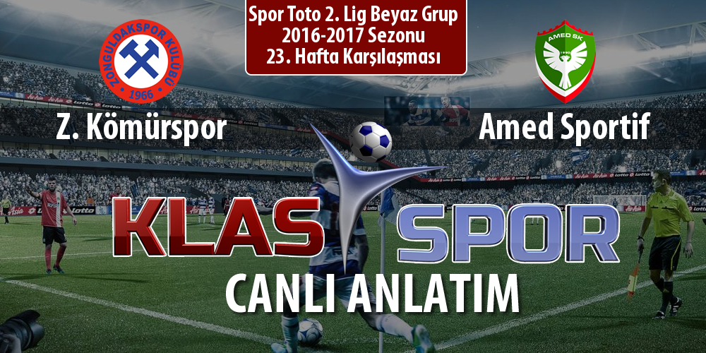 Z. Kömürspor - Amed Sportif sahaya hangi kadro ile çıkıyor?