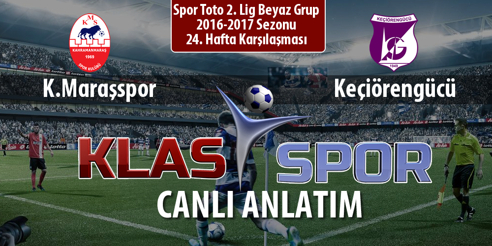 İşte K.Maraşspor - Keçiörengücü maçında ilk 11'ler