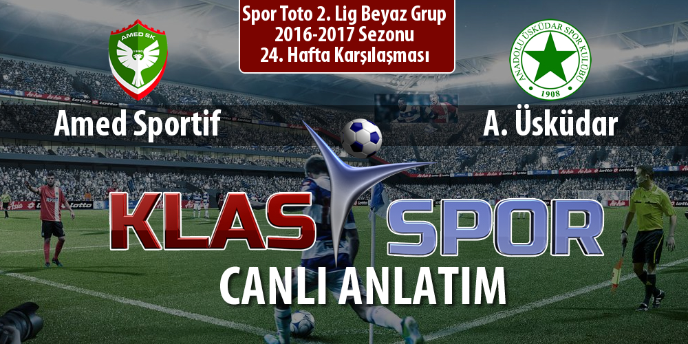 Amed Sportif - A. Üsküdar maç kadroları belli oldu...