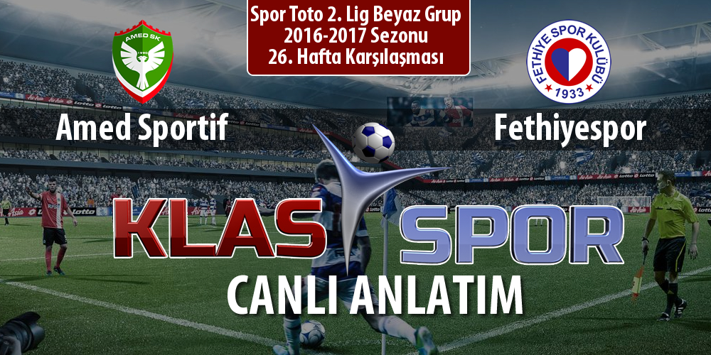 Amed Sportif - Fethiyespor maç kadroları belli oldu...