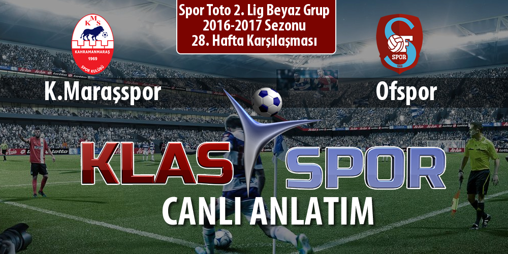 K.Maraşspor - Ofspor maç kadroları belli oldu...