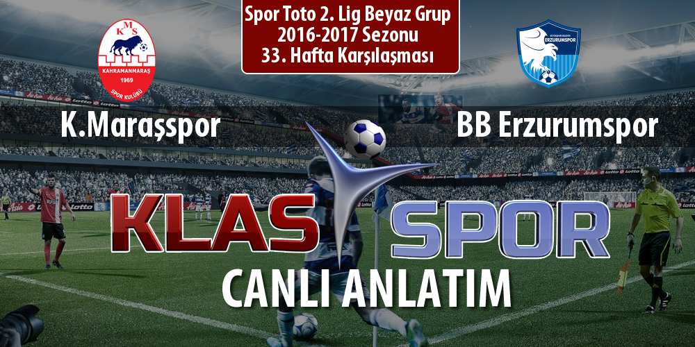 İşte K.Maraşspor - BB Erzurumspor maçında ilk 11'ler