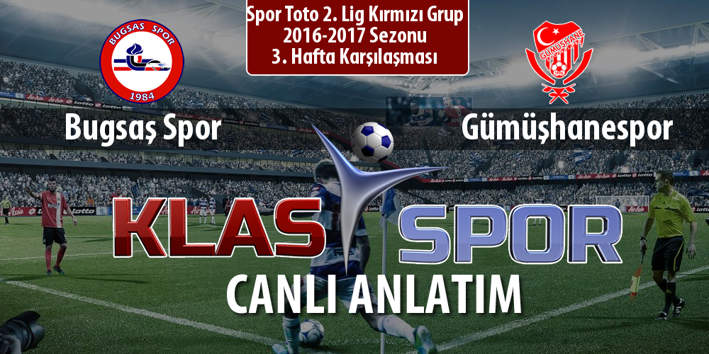 İşte Bugsaş Spor - Gümüşhanespor maçında ilk 11'ler