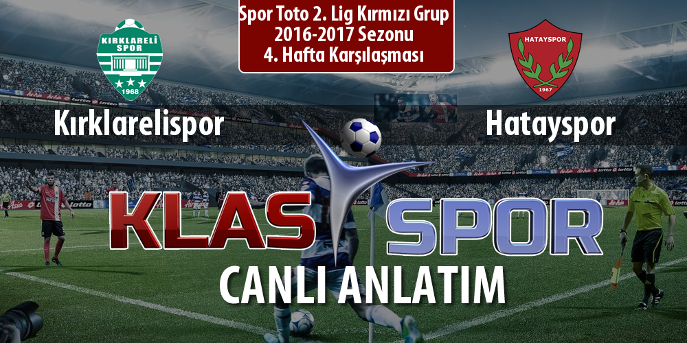 İşte Kırklarelispor - Hatayspor maçında ilk 11'ler