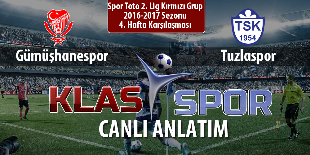 Gümüşhanespor - Tuzlaspor maç kadroları belli oldu...