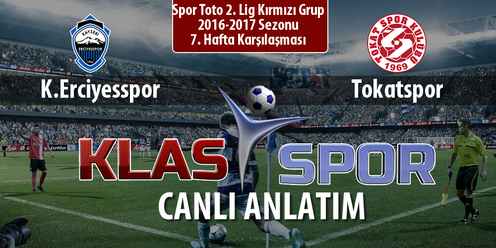 K.Erciyesspor - Tokatspor maç kadroları belli oldu...