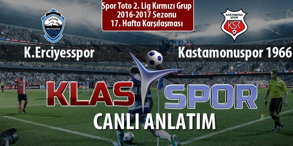 K.Erciyesspor - Kastamonuspor 1966 maç kadroları belli oldu...