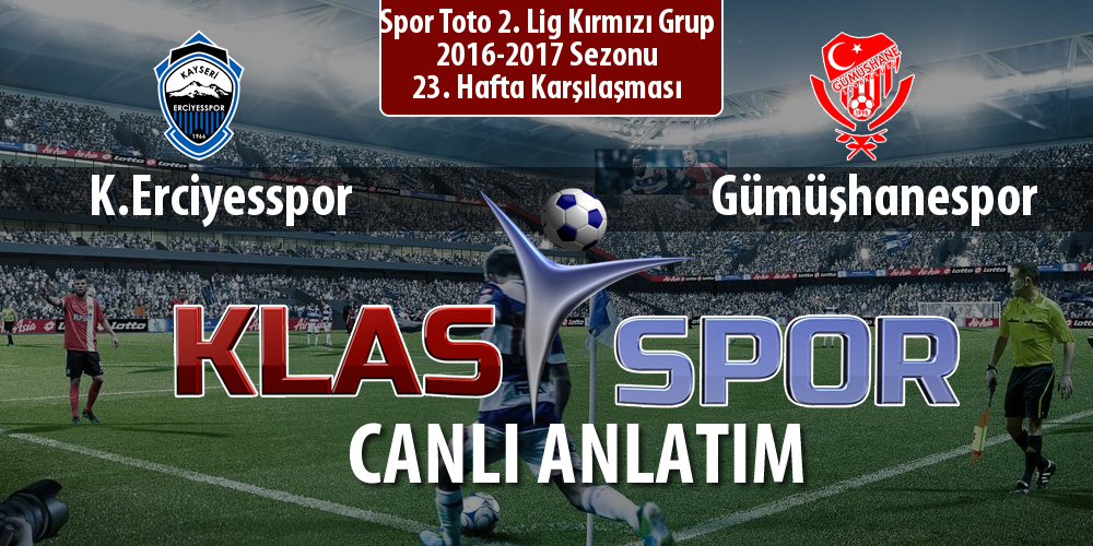 K.Erciyesspor - Gümüşhanespor maç kadroları belli oldu...