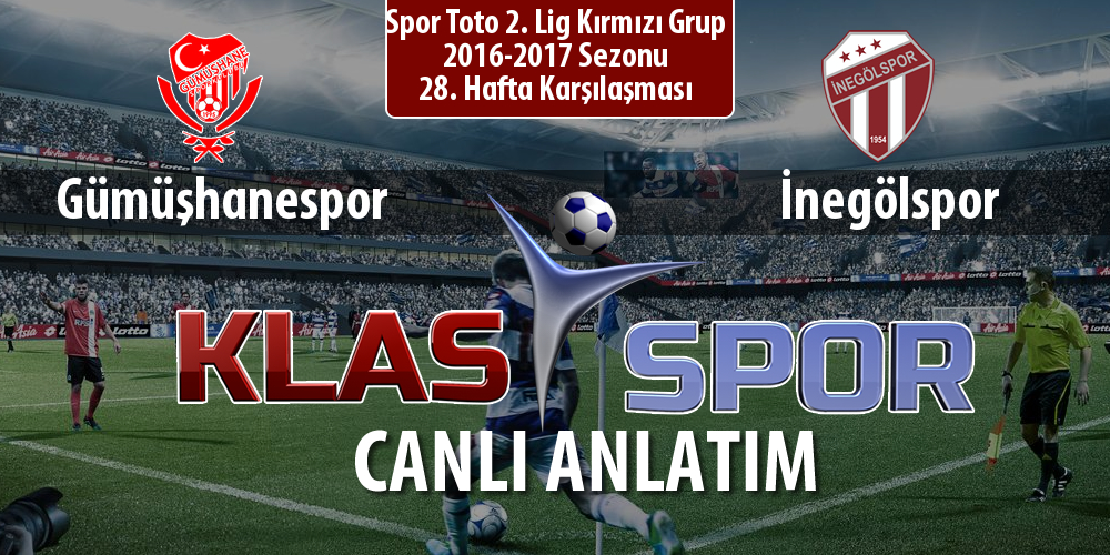 Gümüşhanespor - İnegölspor maç kadroları belli oldu...