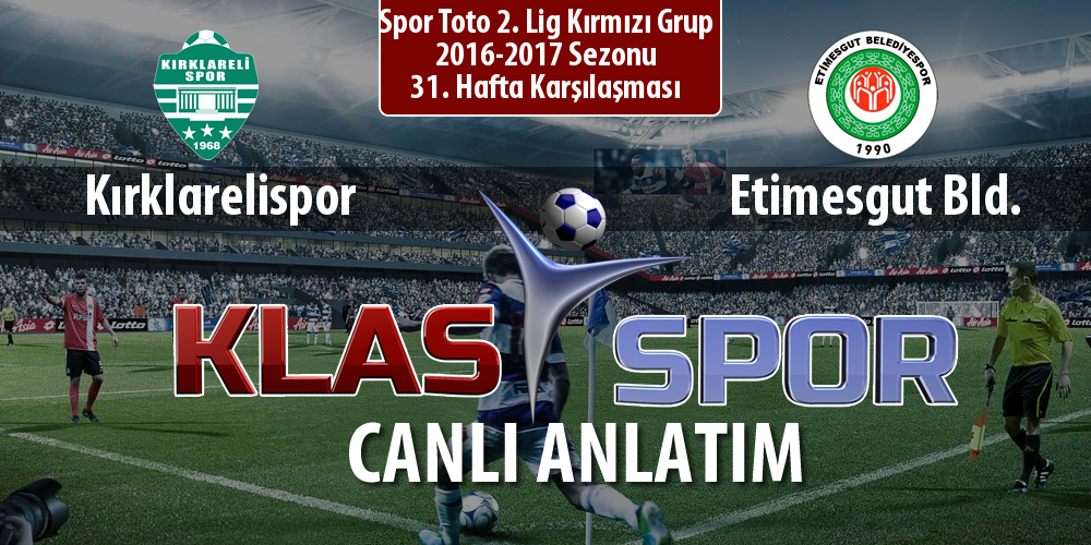 Kırklarelispor - Etimesgut Bld. sahaya hangi kadro ile çıkıyor?