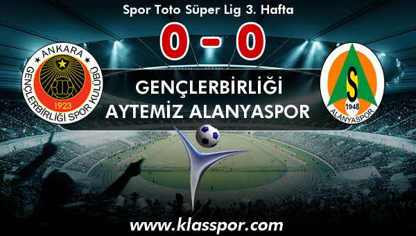 Gençlerbirliği 0 - Aytemiz Alanyaspor 0