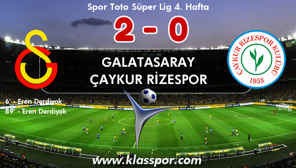 Galatasaray 2 - Çaykur Rizespor 0