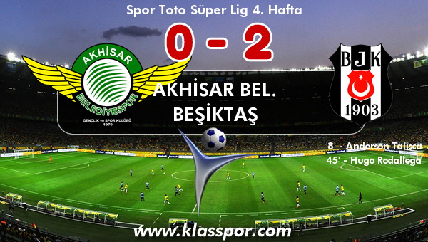 Akhisar Bel. 0 - Beşiktaş 2