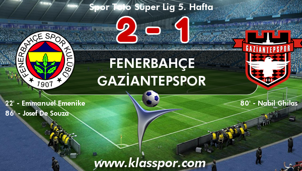 Fenerbahçe 2 - Gaziantepspor 1