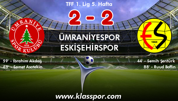 Ümraniyespor 2 - Eskişehirspor 2