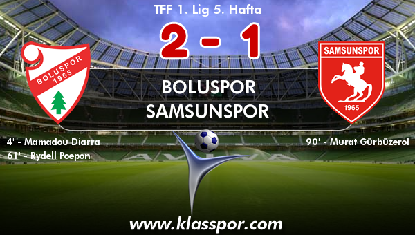 Boluspor 2 - Samsunspor 1