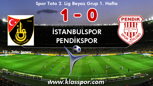 İstanbulspor 1 - Pendikspor 0