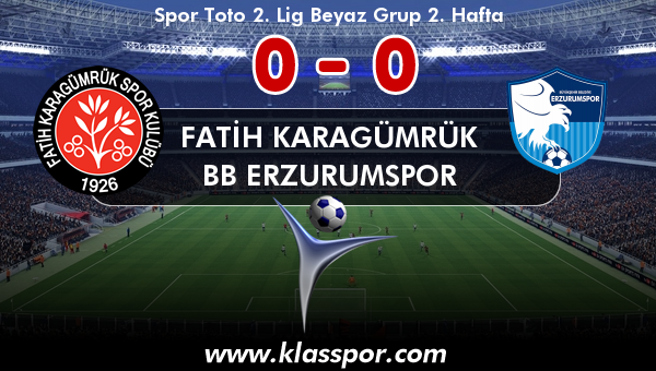 Fatih Karagümrük 0 - BB Erzurumspor 0