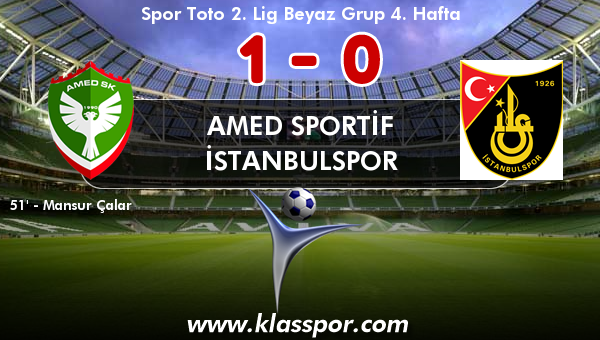 Amed Sportif 1 - İstanbulspor 0