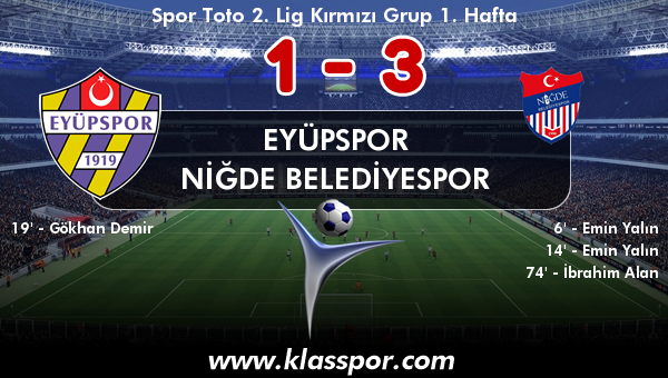 Eyüpspor 1 - Niğde Belediyespor 3