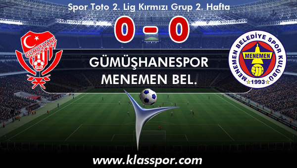 Gümüşhanespor 0 - Menemen Bel. 0