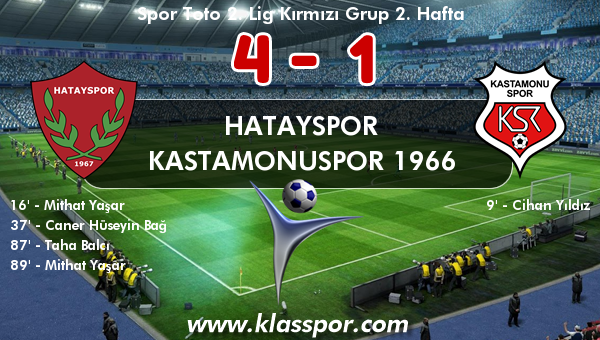 Hatayspor 4 - Kastamonuspor 1966 1