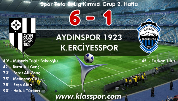 Aydınspor 1923 6 - K.Erciyesspor 1