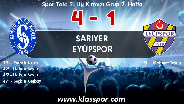 Sarıyer 4 - Eyüpspor 1