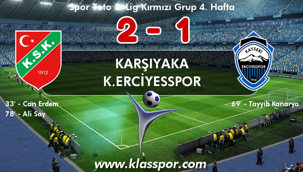 Karşıyaka 2 - K.Erciyesspor 1