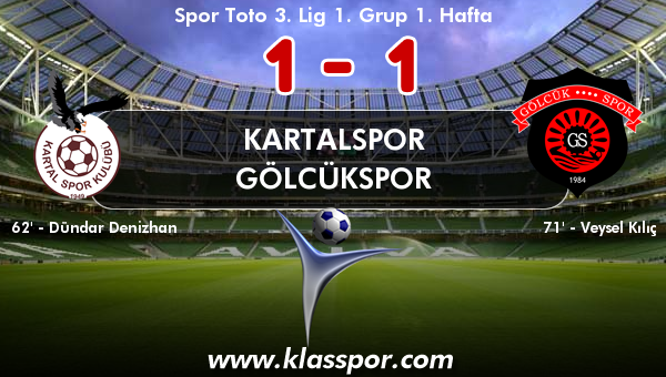 Kartalspor 1 - Gölcükspor 1