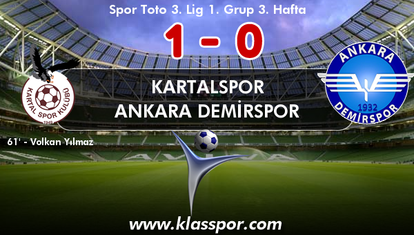 Kartalspor 1 - Ankara Demirspor 0