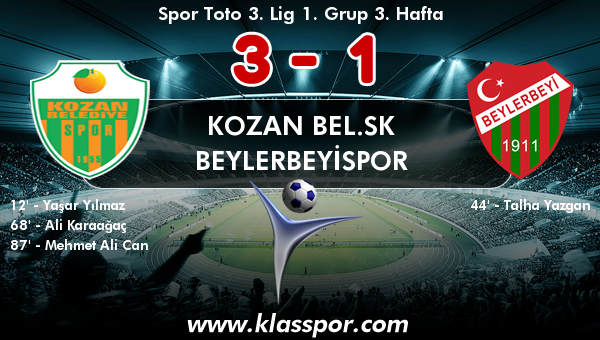 Kozan Bel.SK 3 - Beylerbeyispor 1