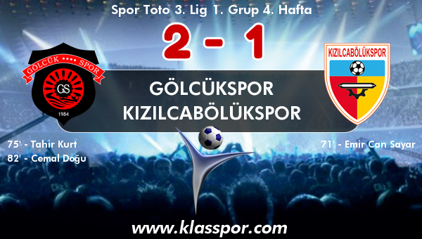 Gölcükspor 2 - Kızılcabölükspor 1