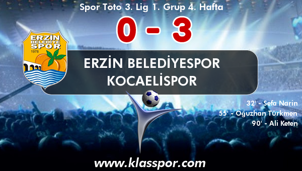 Erzin Belediyespor 0 - Kocaelispor 3