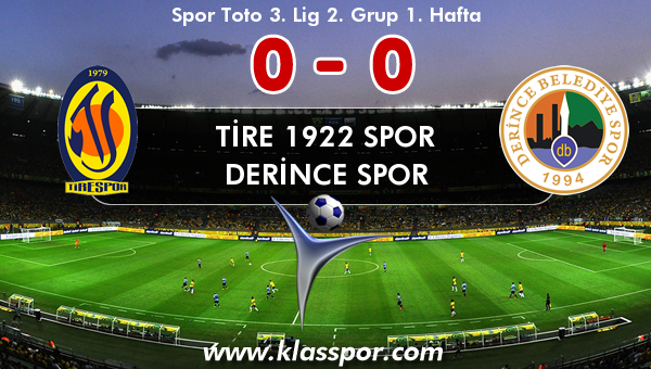 Tire 1922 Spor 0 - Derince Spor 0