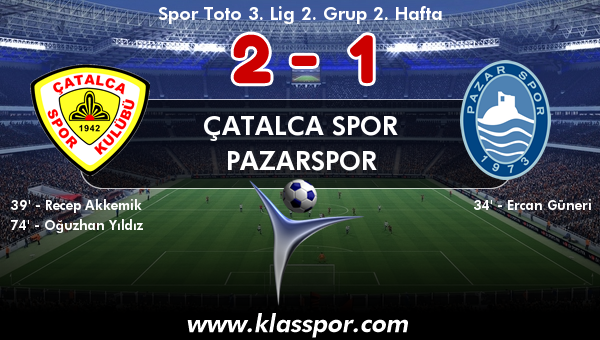 Çatalca Spor 2 - Pazarspor 1
