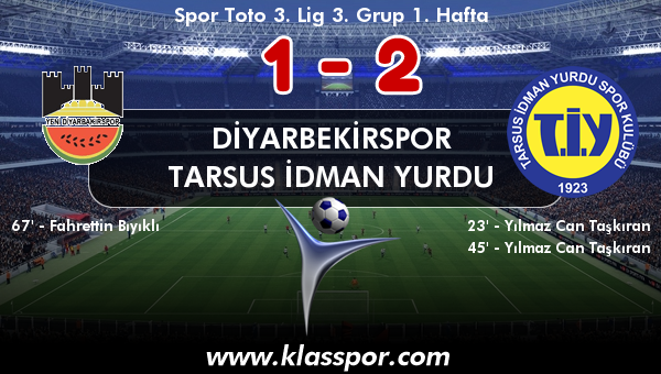 Diyarbekirspor 1 - Tarsus İdman Yurdu 2