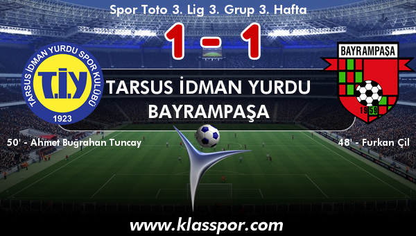 Tarsus İdman Yurdu 1 - Bayrampaşa 1