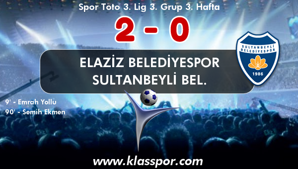 Elaziz Belediyespor 2 - Sultanbeyli Bel. 0