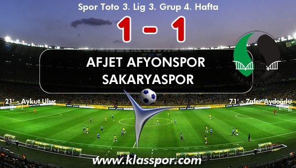 Afjet Afyonspor  1 - Sakaryaspor 1