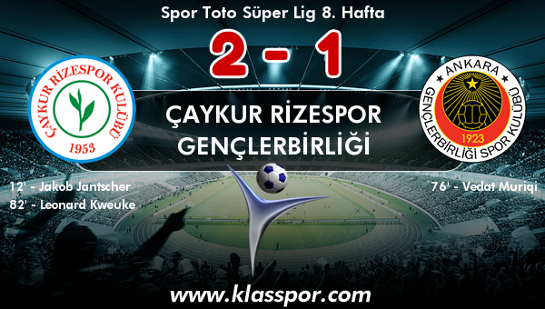 Çaykur Rizespor 2 - Gençlerbirliği 1