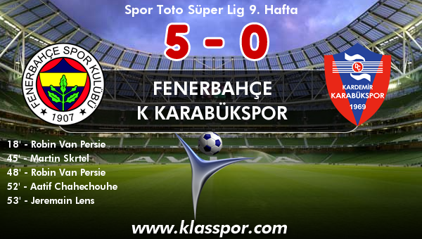 Fenerbahçe 5 - K Karabükspor 0