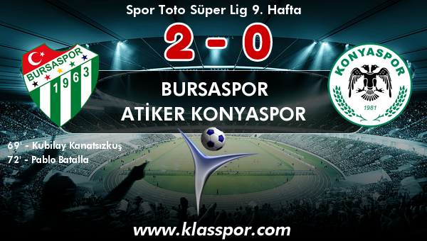 Bursaspor 2 - Atiker Konyaspor 0