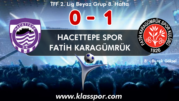 Hacettepe Spor 0 - Fatih Karagümrük 1